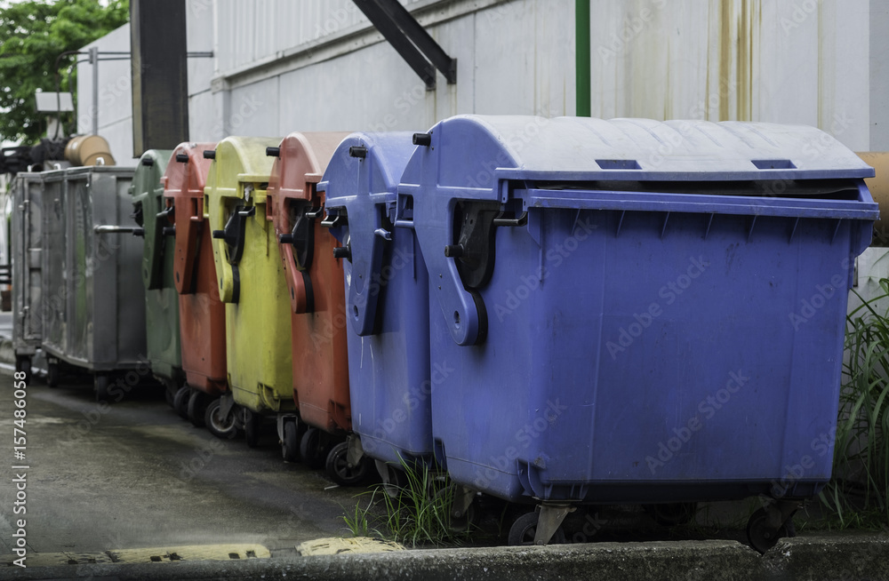 Colorful Industrial Waste Bin Colorful Industrial Waste Bin