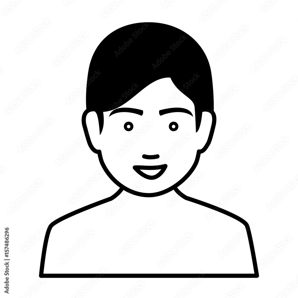 young man shirtless avatar character vector illustration design young man shirtless avatar character vector illustration design