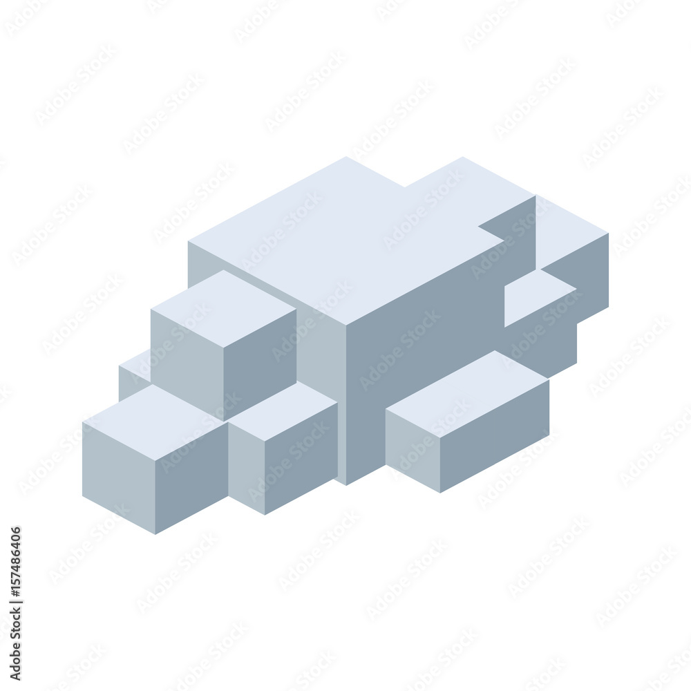 module brick icon. Bricks, piece of puzzle icon. vector illustration