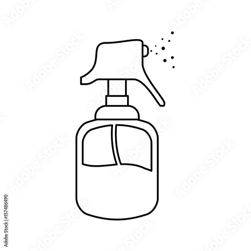 Hairdressing dispenser bottle icon vector illustration graphic design