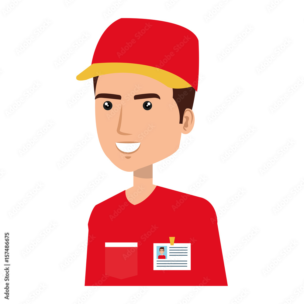 courier worker avatar character vector illustration design courier worker avatar character vector illustration design