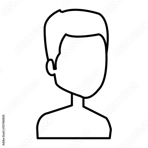 Wallpaper Mural young man shirtless avatar character vector illustration design Torontodigital.ca