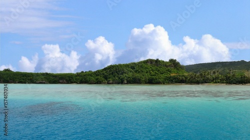 Fototapeta Naklejka Na Ścianę i Meble -  Coastlines of Tumon, Guam Pristine clear waters of the Tumon Bay coastal areas, Guam