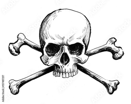 Tablou pe pânză Skull and bones
