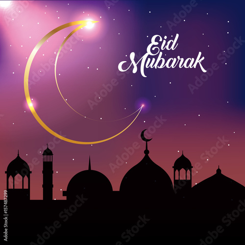 eid mubarak background icon vector illustration design graphic