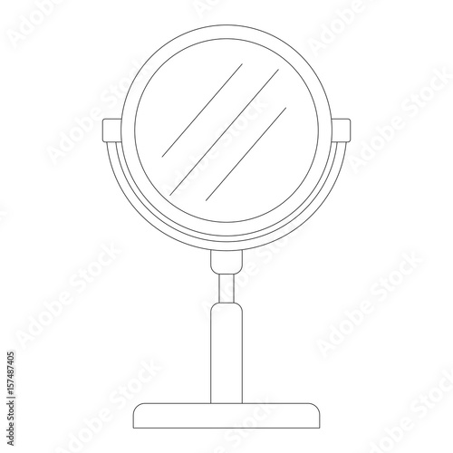 Salon round mirrow icon vector illustration graphic design