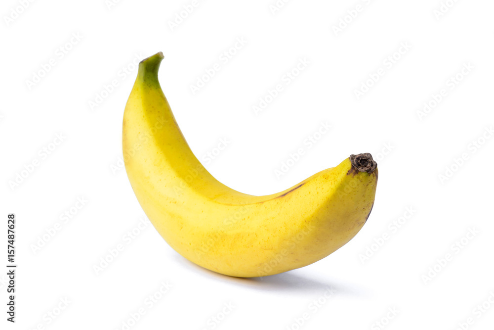 Cooked banana yellow isolated