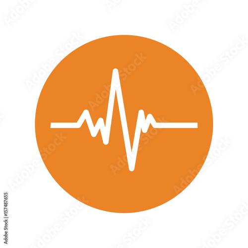 Heartbeat waves symbol icon vector illustration graphic design