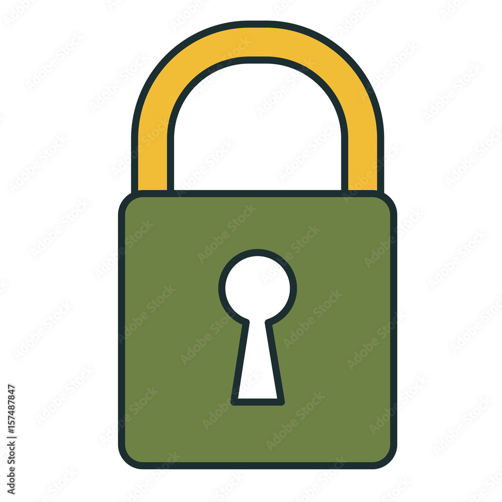 safe padlock isolated icon vector illustration design