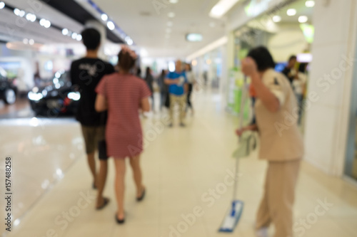 Picture blurred for background abstract and can be illustration to article of shopping mall