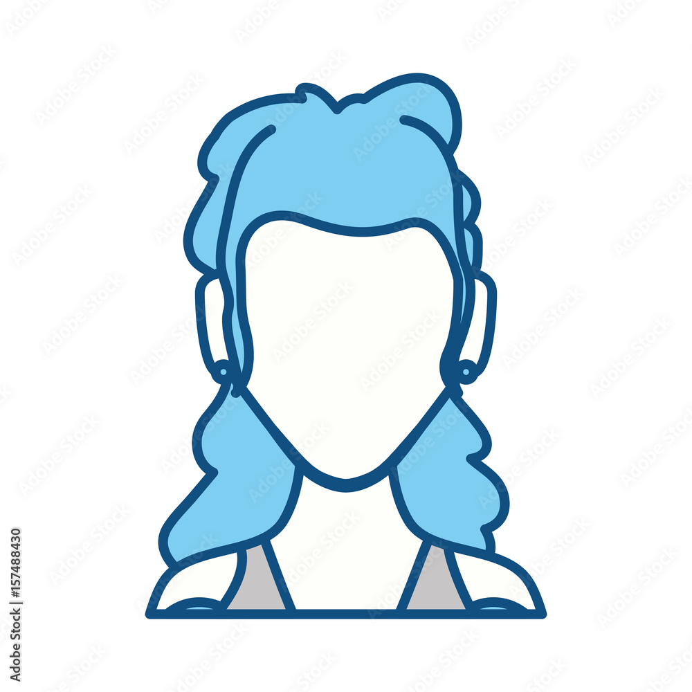Obraz premium Anonymous faceless, woman icon vector illustration graphic design