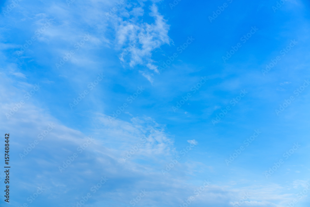 Beautiful white clouds and blue sky background