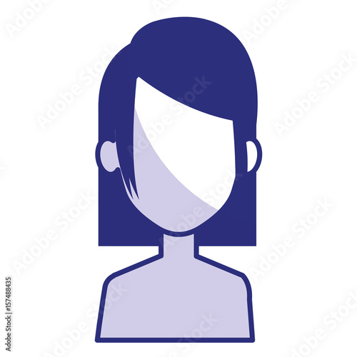 young woman shirtless avatar character vector illustration design