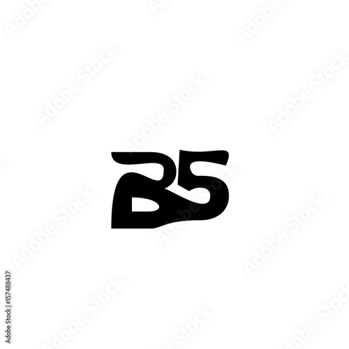 letter B5 logo vector