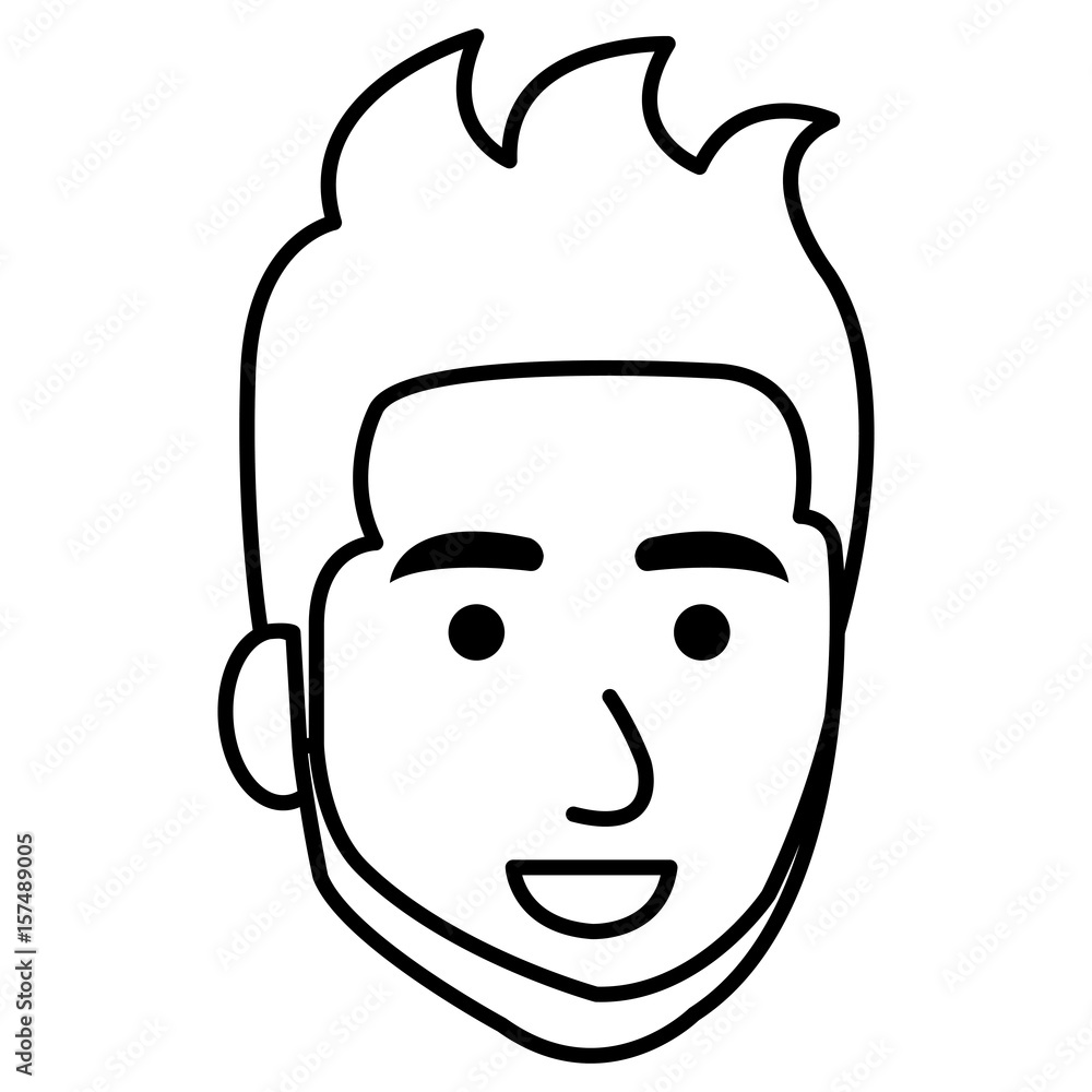 young man head avatar character vector illustration design young man head avatar character vector illustration design