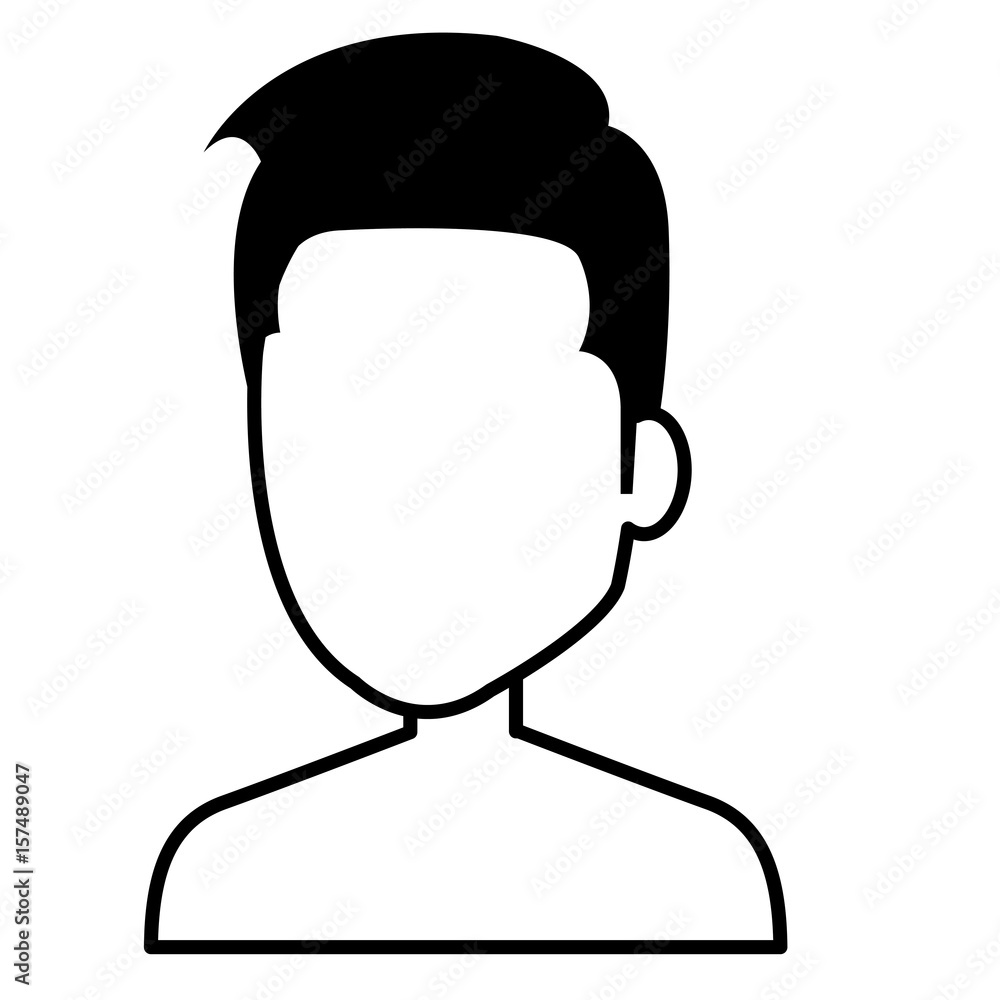 young man shirtless avatar character vector illustration design young man shirtless avatar character vector illustration design