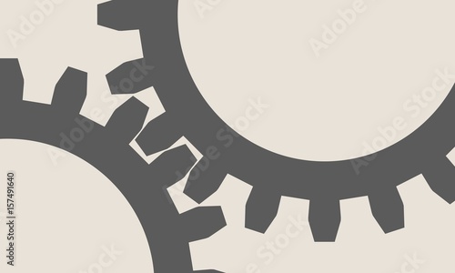 Mechanism of Gears. Communication Concept in Industrial Design. Modern brochure design template
