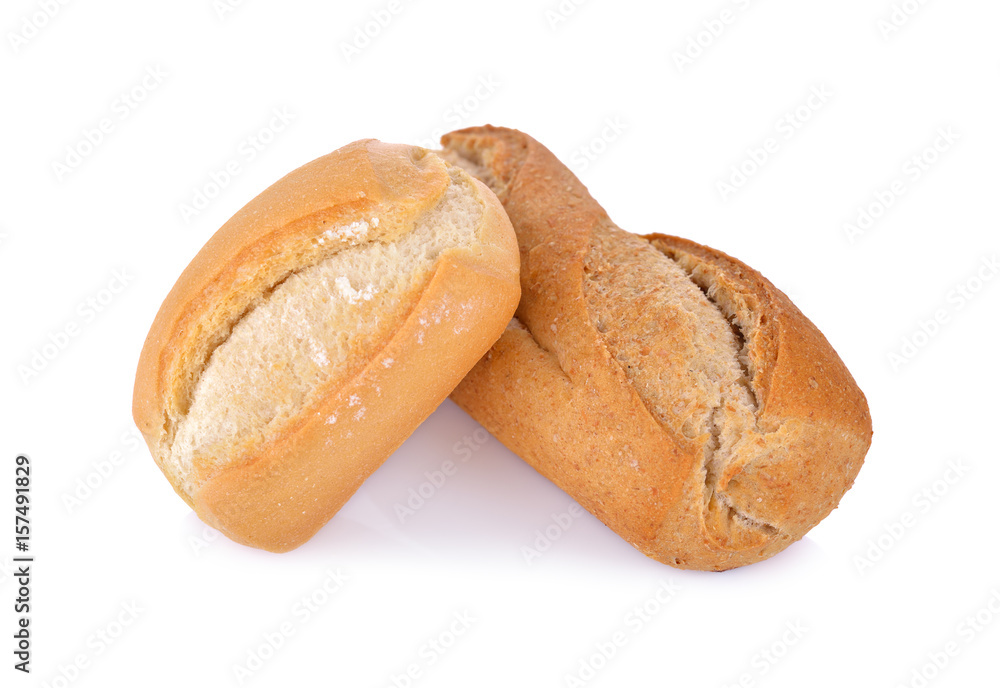 hard bread on white background