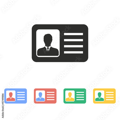 Identification card - vector icon.