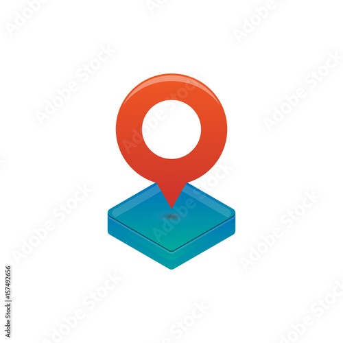 Free Download Location Map Isometric water icon vector template - GFXLoad