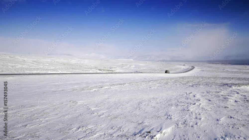 Iceland scenic landscape nature winter snow driving road trip car cold tourism Iceland scenic landscape nature winter snow driving road trip car cold tourism