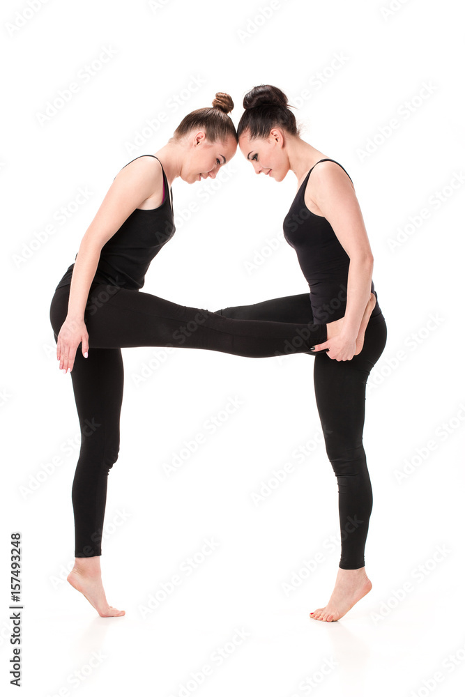 The letter A formed by Gymnast bodies The letter A formed by Gymnast bodies