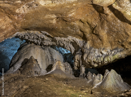 Caves and cave formations in the canyon of the river next to Bor in Serbia