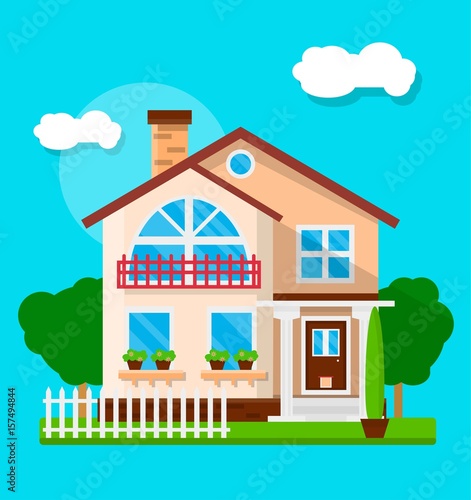 Exterior of suburban house