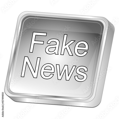 Fake News button - 3D illustration