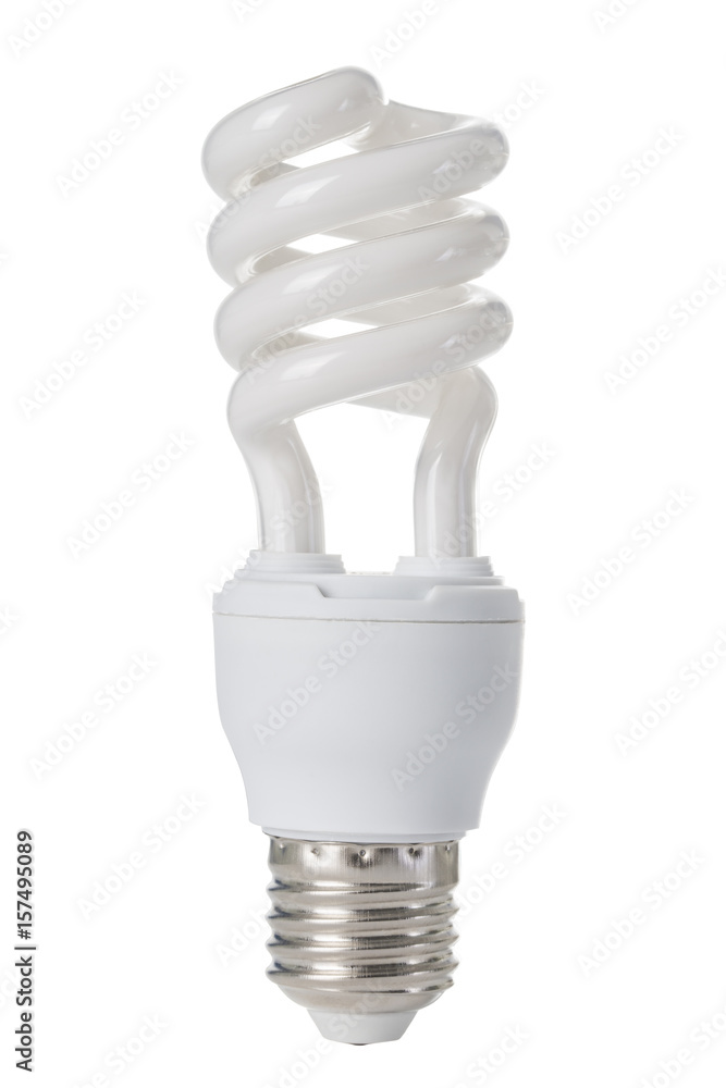Fluorescent light bulb isolated on the white background. Fluorescent light bulb isolated on the white background.