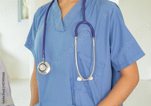 Doctor and stethoscope in hospital