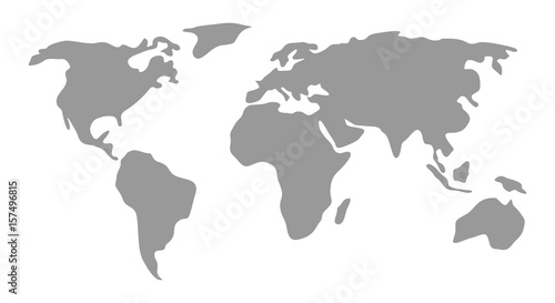 Bild auf Leinwand World Map - stock vector