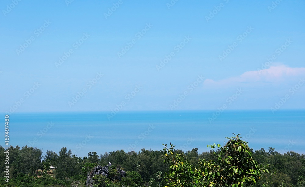 Tropical and blue ocean view. Tropical ocean landscape Tropical and blue ocean view. Tropical ocean landscape