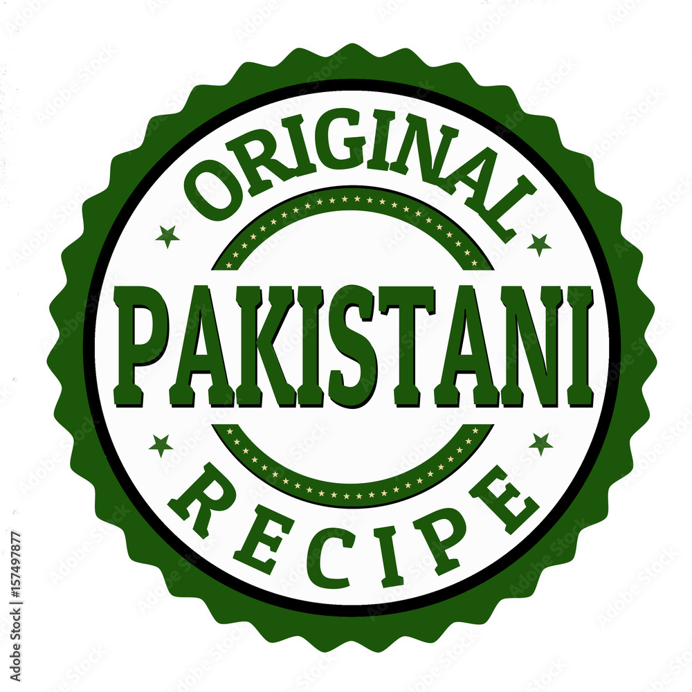 Original pakistani recipe label or stamp Original pakistani recipe label or stamp