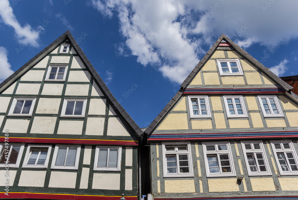 Half-timbered houses in the historic center of Celle