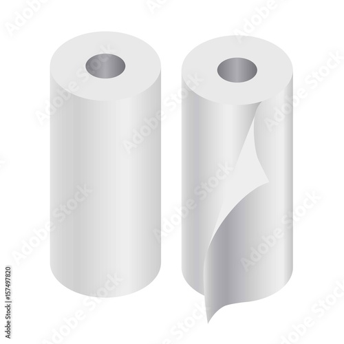 Wallpaper Mural Paper rolls set of two isolated on white Torontodigital.ca