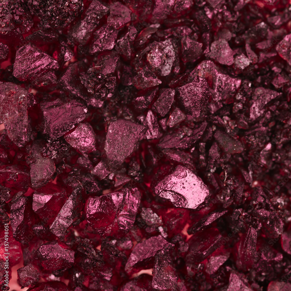 Surface coated with colored salt crystals Surface coated with colored salt crystals