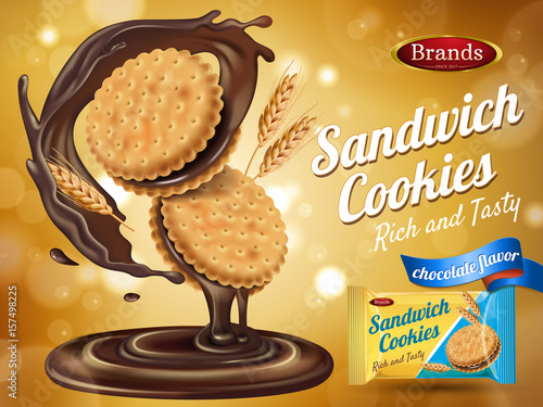 chocolate flavor cookie ad