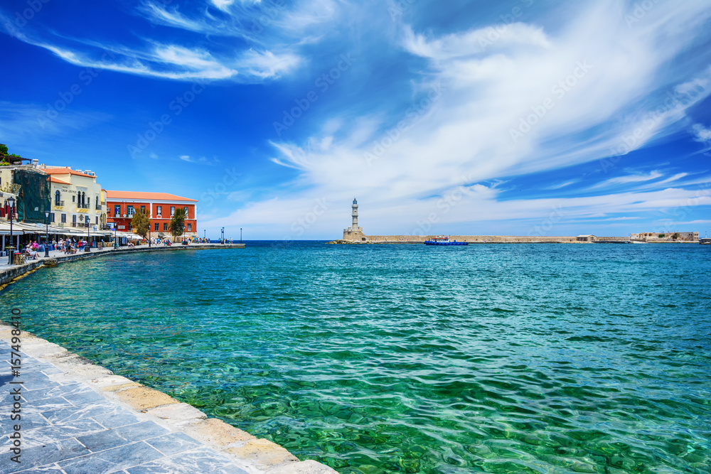Chania lighthouse, Crete Greece