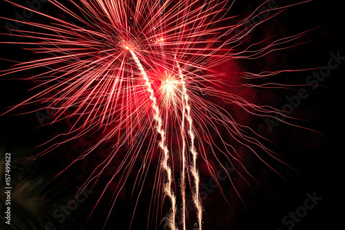 fireworks on the black sky background