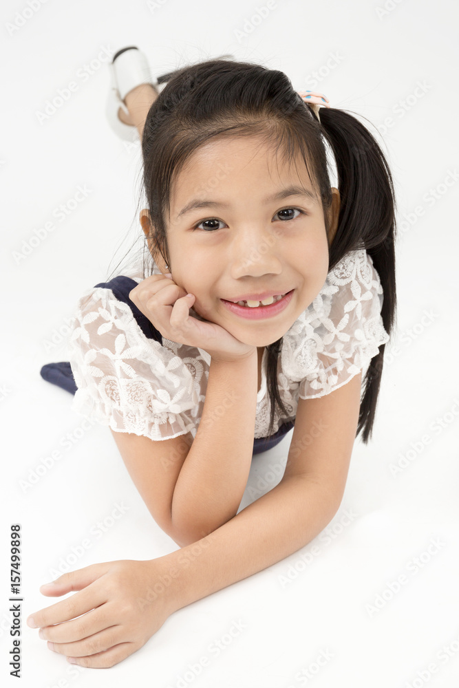 Portrait of Little asian girl with smiles face Portrait of Little asian girl with smiles face