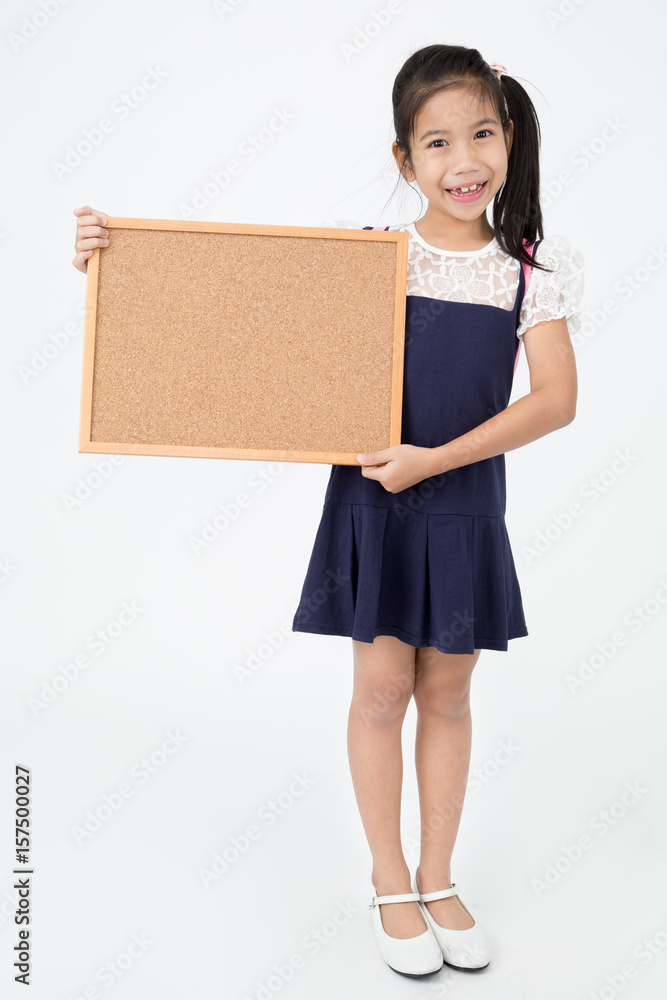 Asian girl hand holding woodboard Asian girl hand holding woodboard