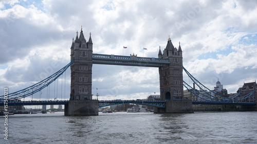 Photo of tower bridge on a cloudy spring morning, London, United Kingdom