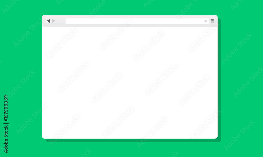 Blank flat browser window for computer on green background. Mockup for adaptive responsive web design and showcasing web-sites screenshots. Vector illustration Blank flat browser window for computer on green background. Mockup for adaptive responsive web design and showcasing web-sites screenshots. Vector illustration
