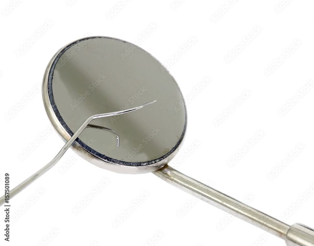 Fototapeta premium dental tool for cleaning the teeth and checking the caries