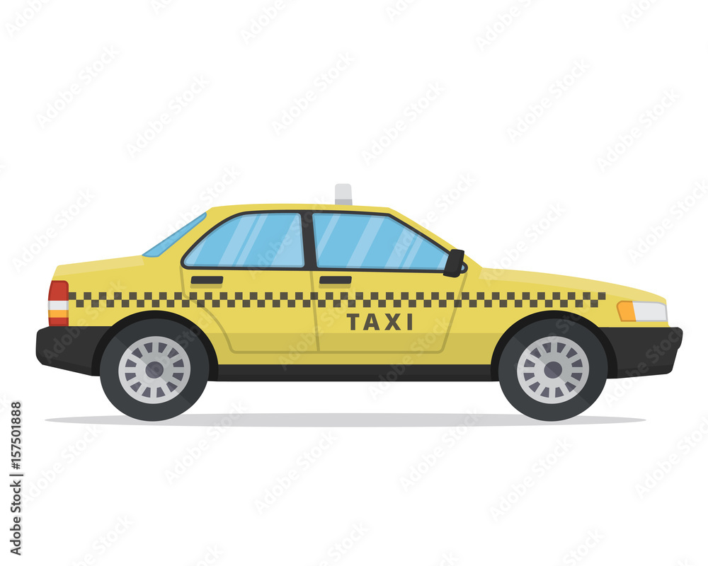 Modern Flat Urban Vehicle Illustration Logo - Taxi Modern Flat Urban Vehicle Illustration Logo - Taxi