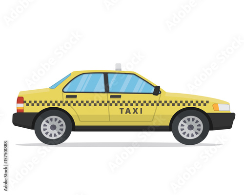 Modern Flat Urban Vehicle Illustration Logo - Taxi