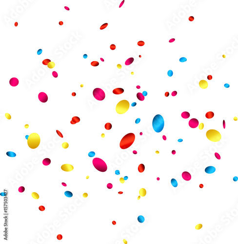 Background with colorful glossy confetti.