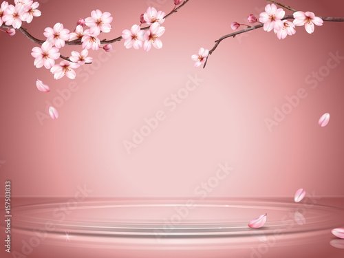Graceful cherry blossom background