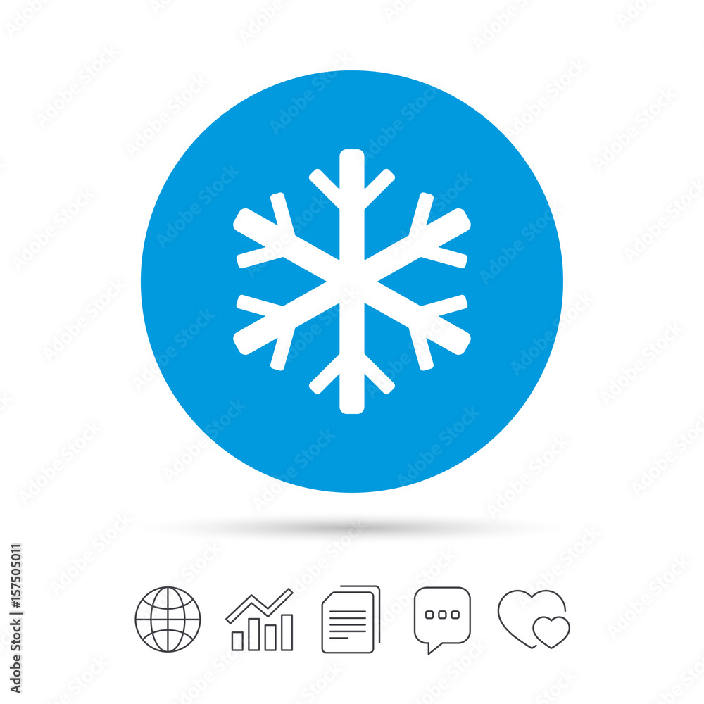 Snowflake sign icon. Air conditioning symbol. Snowflake sign icon. Air conditioning symbol.